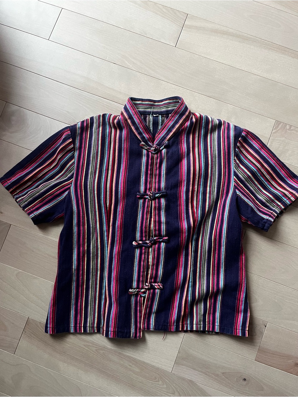 Vintage-style Chinese Short Sleeve Top  Women
